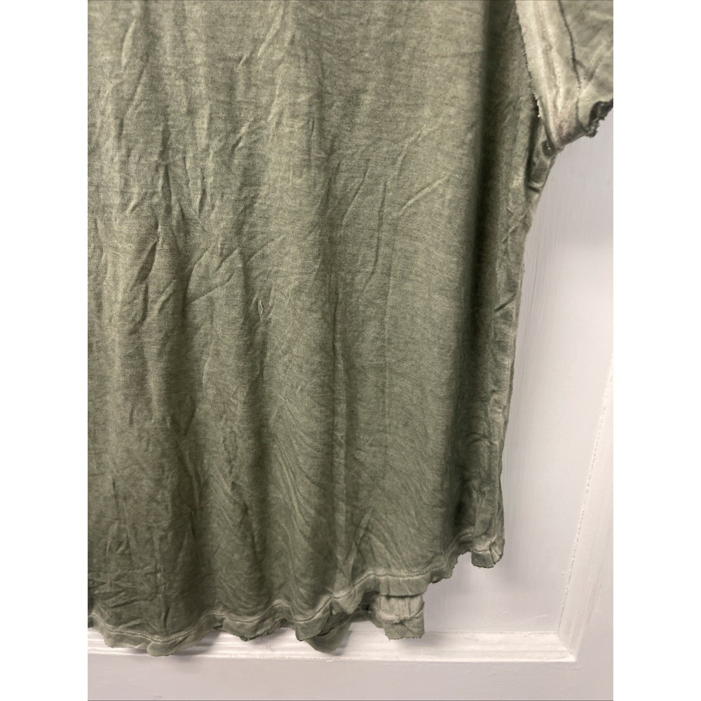 Zenana Outfitters Oversized S Moss Green Short Sleeve Raglan Tee Easily Fit 1X - Picture 5 of 12